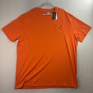 Polo Ralph Lauren Pocket T Shirt Men 3XLT Orange Embroidered Classic Tall NWT